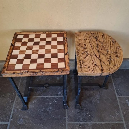 Schaaktafeltje met bijzet